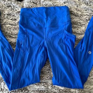 Lululemon Fast & Free High-Rise Royal Blue Leggings